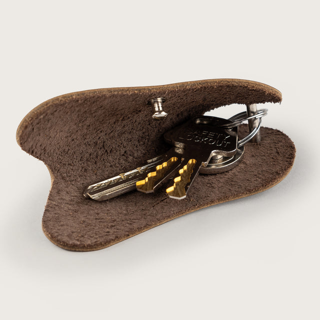Atlantis Brown Leather Key Holder - Atlantis Handmade Shoes - 4110061434549