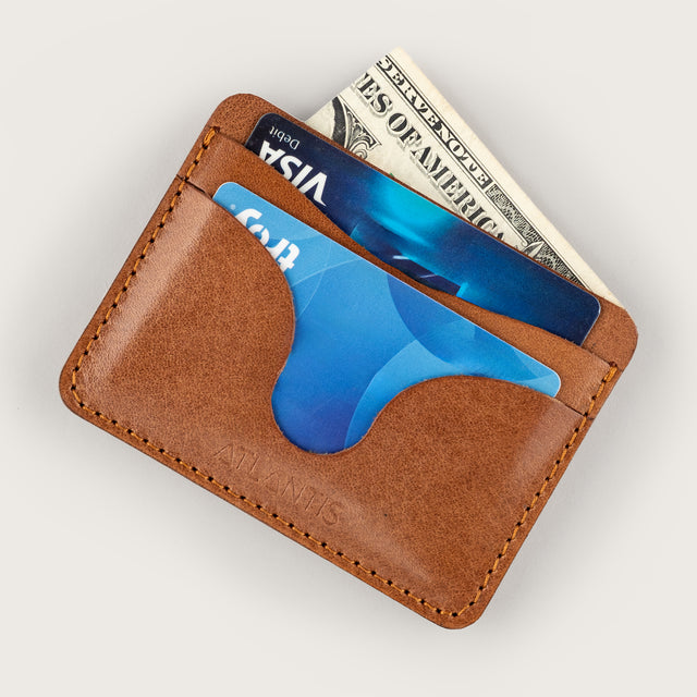 Atlantis Saddle Leather Travel Card Holder - Atlantis Handmade Shoes - 4110061472541