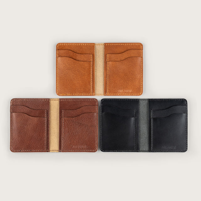 Atlantis Leather Vertical Bifold Wallet