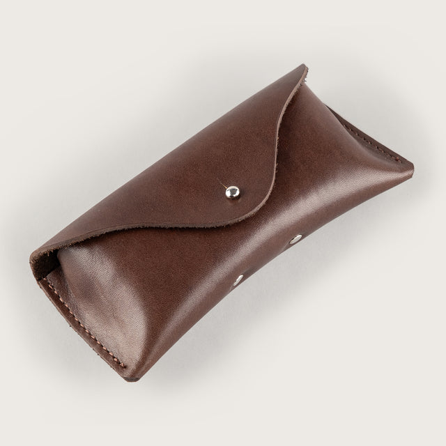 Atlantis Brown Leather Sunglasses Case - Atlantis Handmade Shoes - 4110061463549