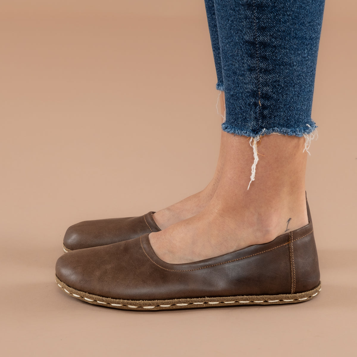 brown flat dress shoes for women Women's Coffee Barefoot Ballet Flats Size:u-20w Black Strapless Tea Length Trendy Mini Dress ABEO Cadence Ballet Flats