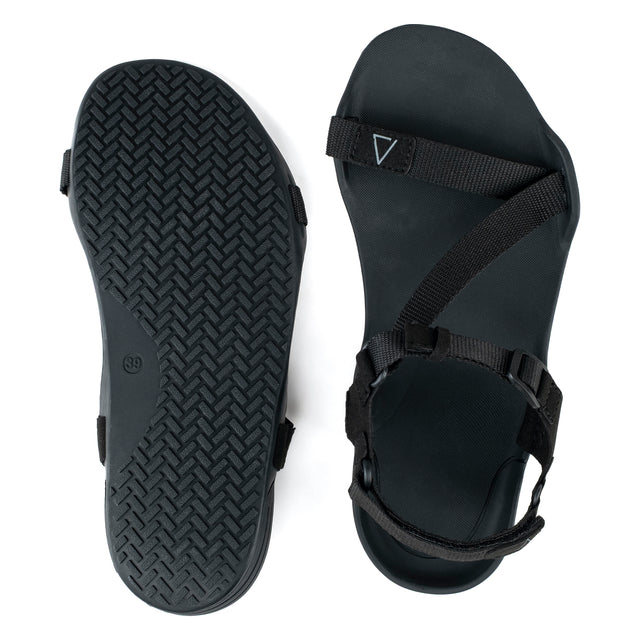 Men's Black Terra Barefoot Sandals - Atlantis Handmade Shoes -