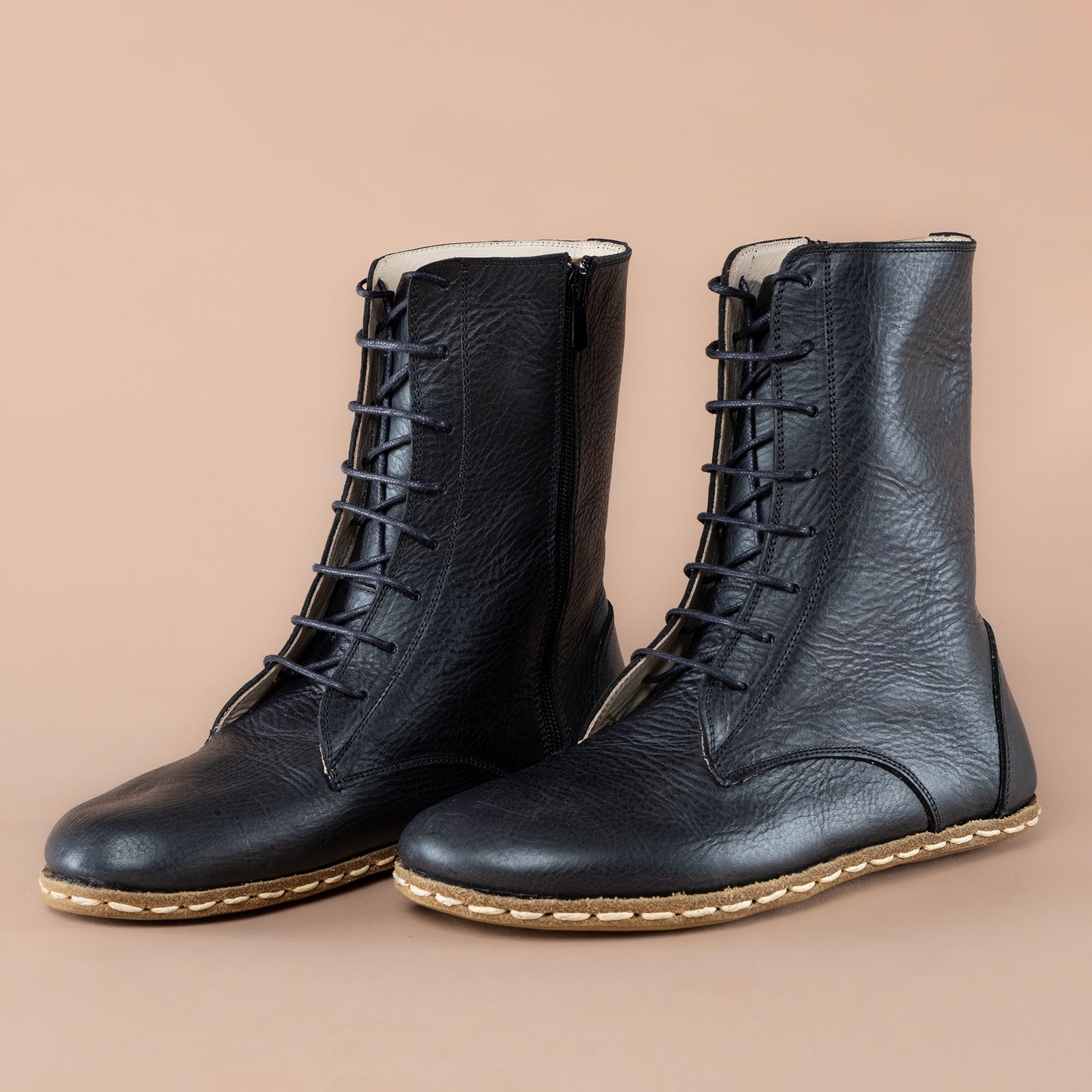 Schwarze Barefoot-Stiefeletten für Herren