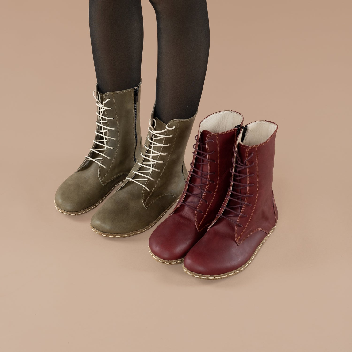 Kadın Yeşil Barefoot Yüksek Bilekli Bot