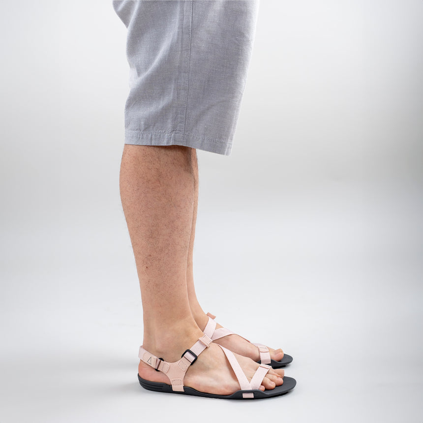 Men's Pink and Black Terra Barefoot Sandals - Atlantis Handmade Shoes -