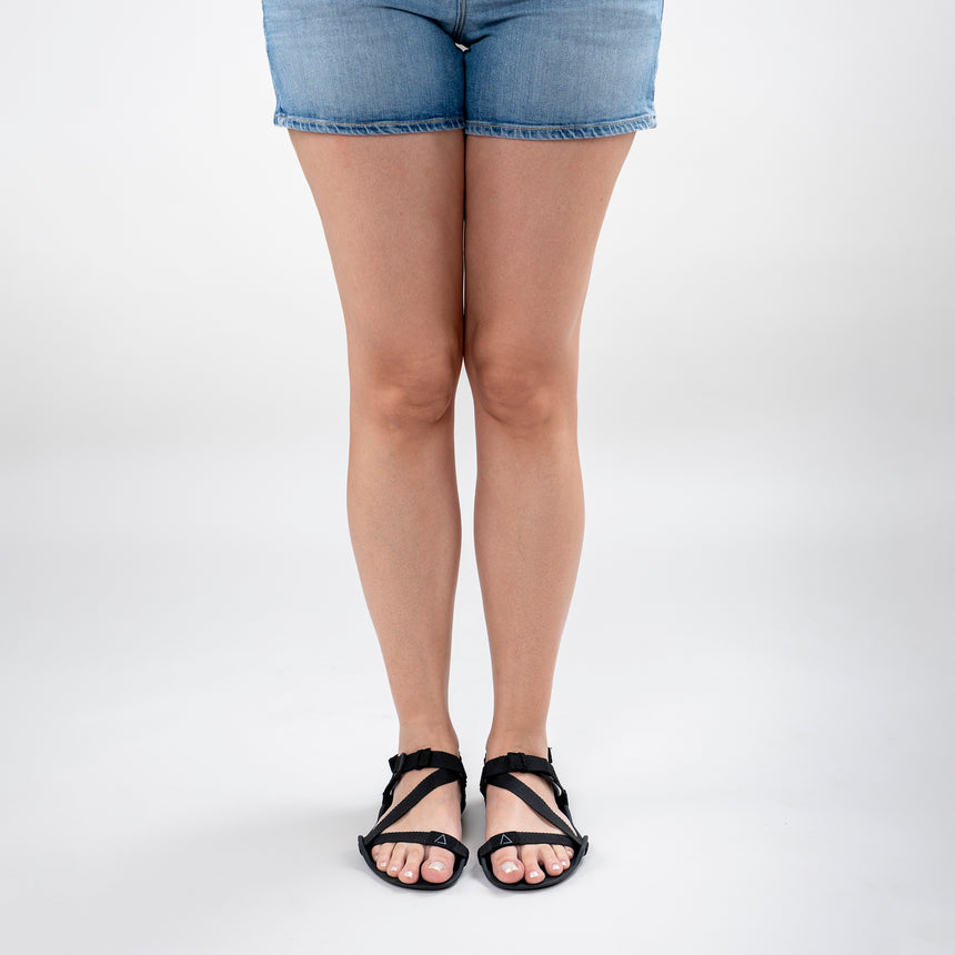 Women's Black Terra Barefoot Sandals - Atlantis Handmade Shoes -