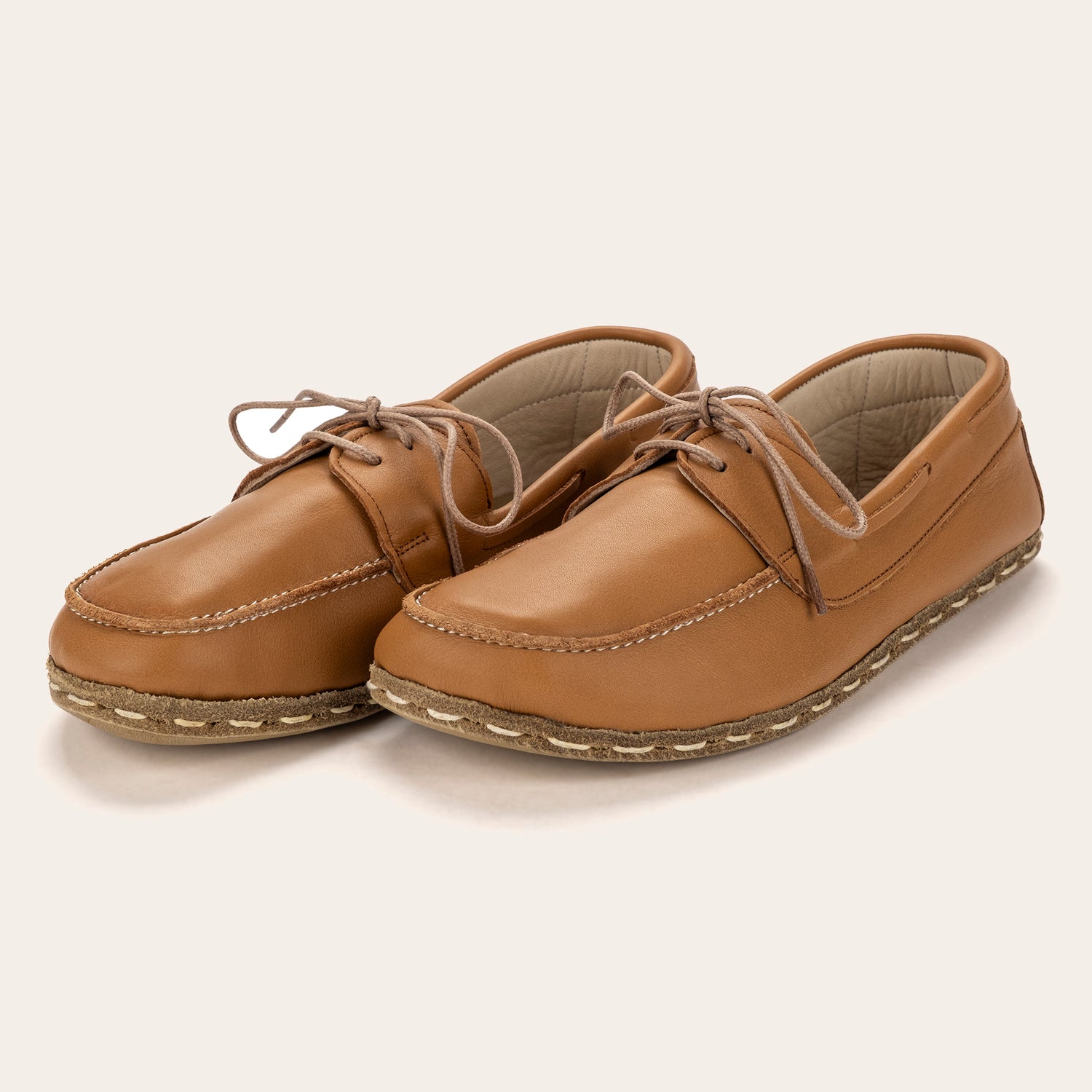 Men's Coconut Brown Dock Shoes - Atlantis Handmade Shoes -