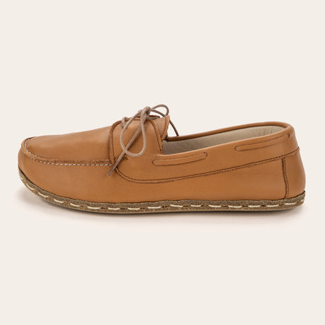 Men's Coconut Brown Dock Shoes - Atlantis Handmade Shoes -