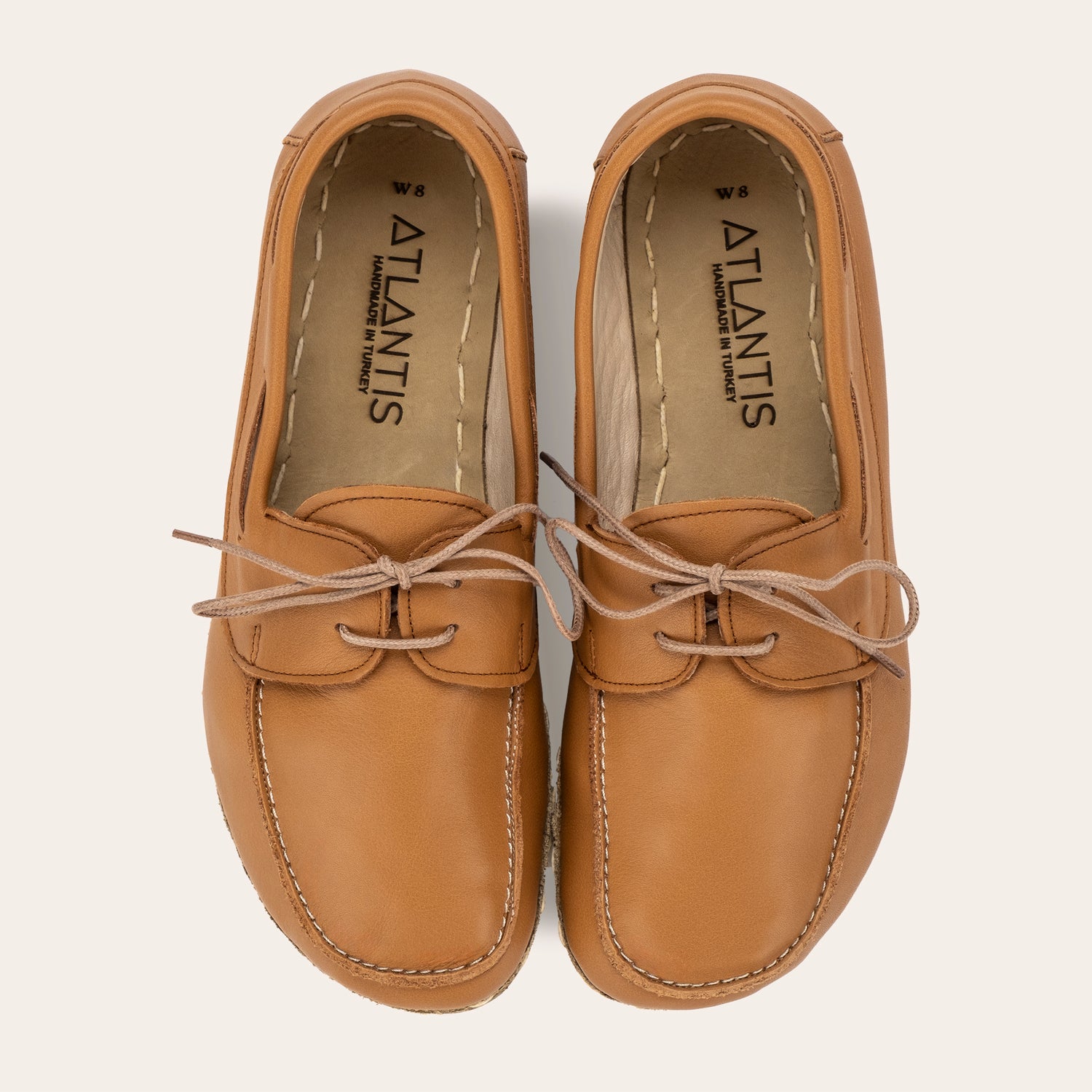 Men's Coconut Brown Dock Shoes - Atlantis Handmade Shoes -