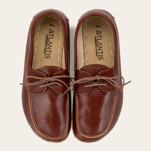 Women's Peru Brown Dock Shoes - Atlantis Handmade Shoes -