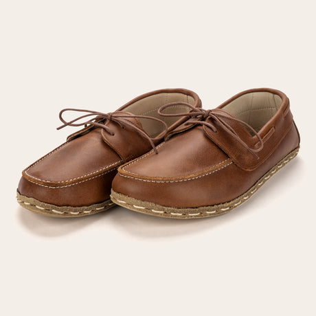 Men's Lion Brown Dock Shoes - Atlantis Handmade Shoes -