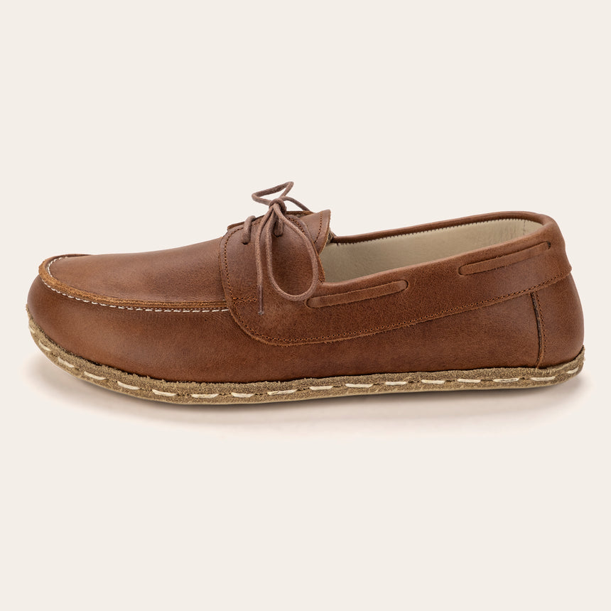 Men's Lion Brown Dock Shoes - Atlantis Handmade Shoes -