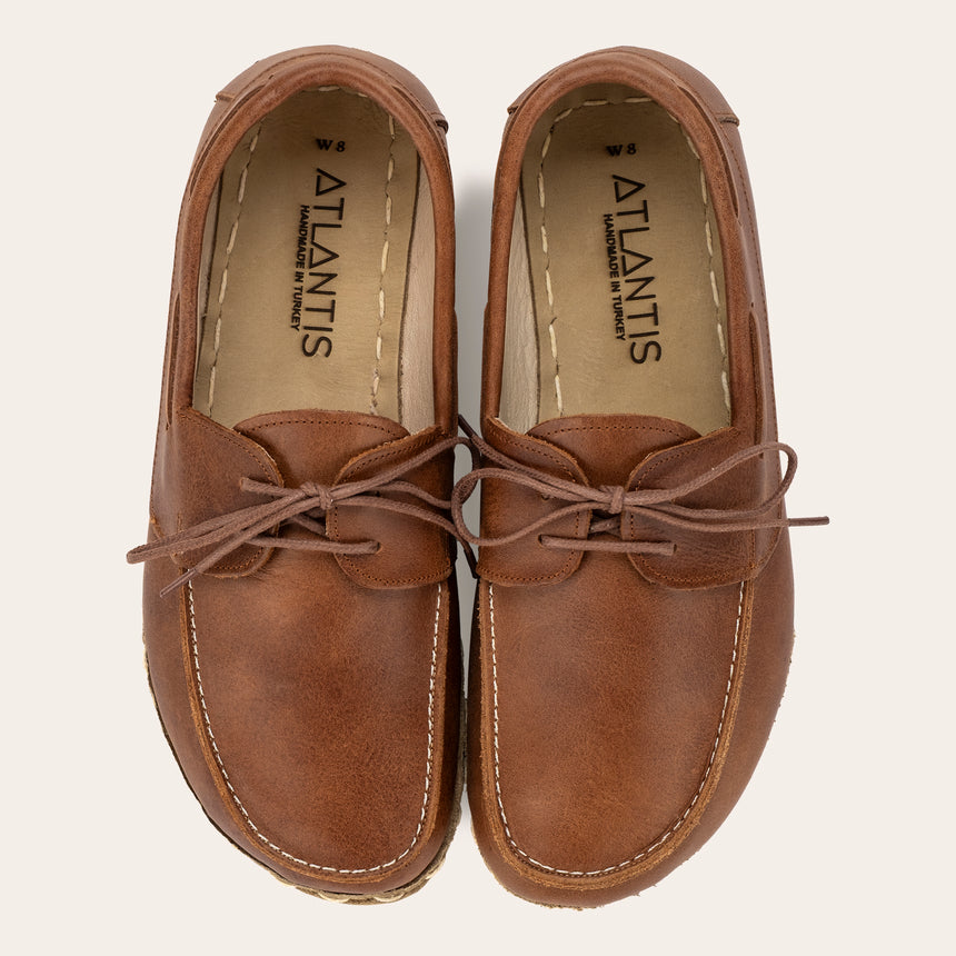 Men's Lion Brown Dock Shoes - Atlantis Handmade Shoes -