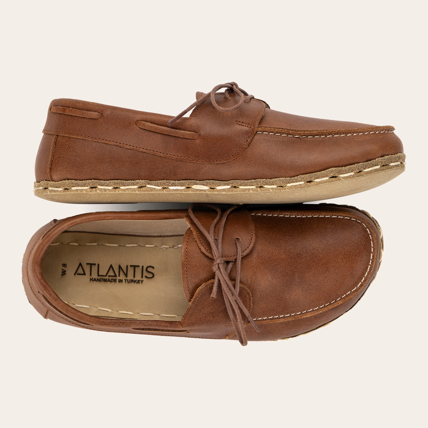 Men's Lion Brown Dock Shoes - Atlantis Handmade Shoes -
