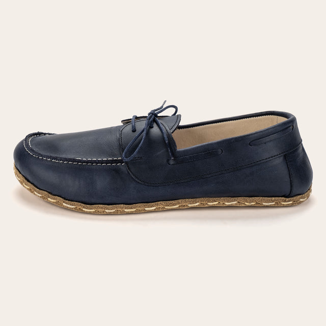 Women's Blue Dock Shoes - Atlantis Handmade Shoes -
