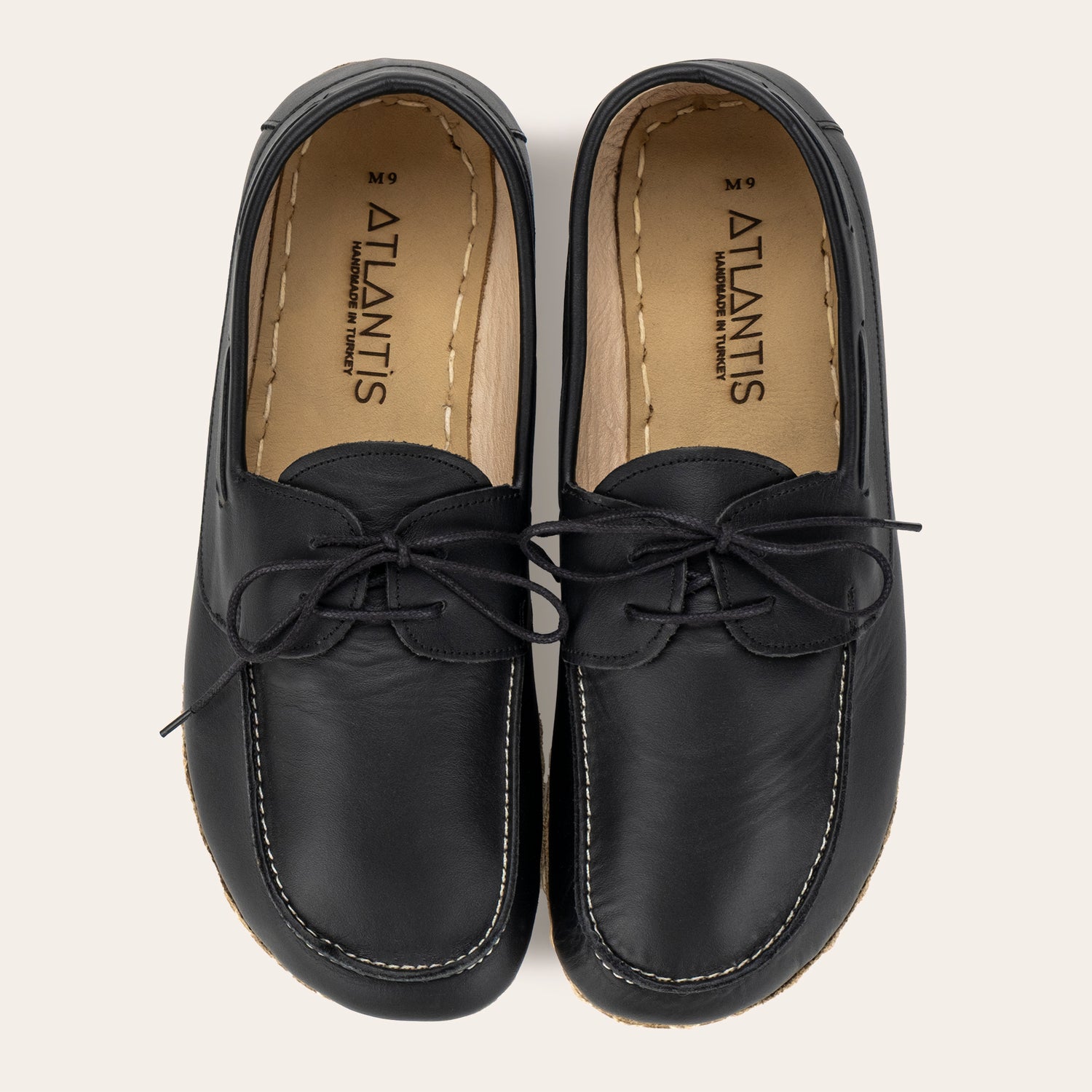 Women's Black Dock Shoes - Atlantis Handmade Shoes -