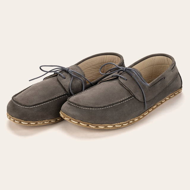 Women's Gray Dock Shoes - Atlantis Handmade Shoes -