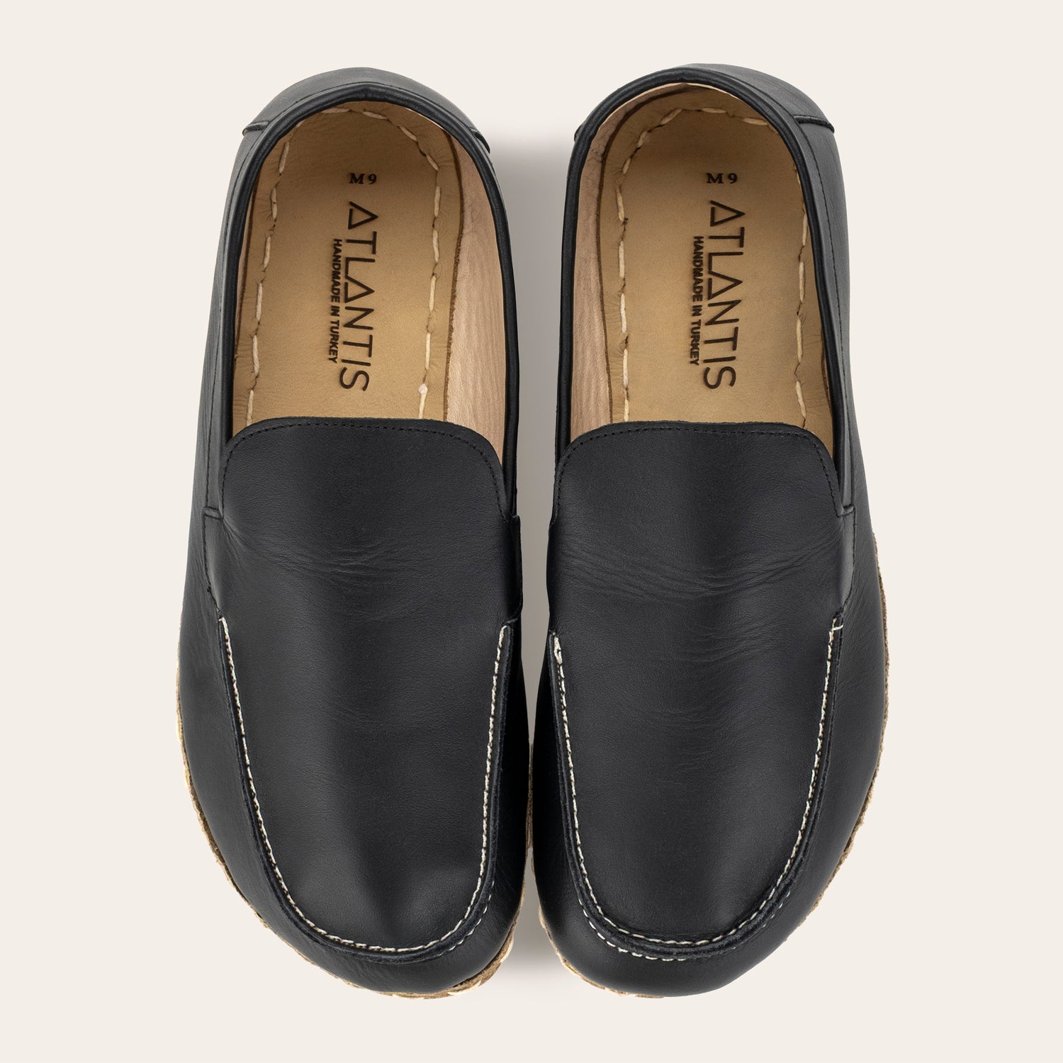 Women's Black Moccasins - Atlantis Handmade Shoes -