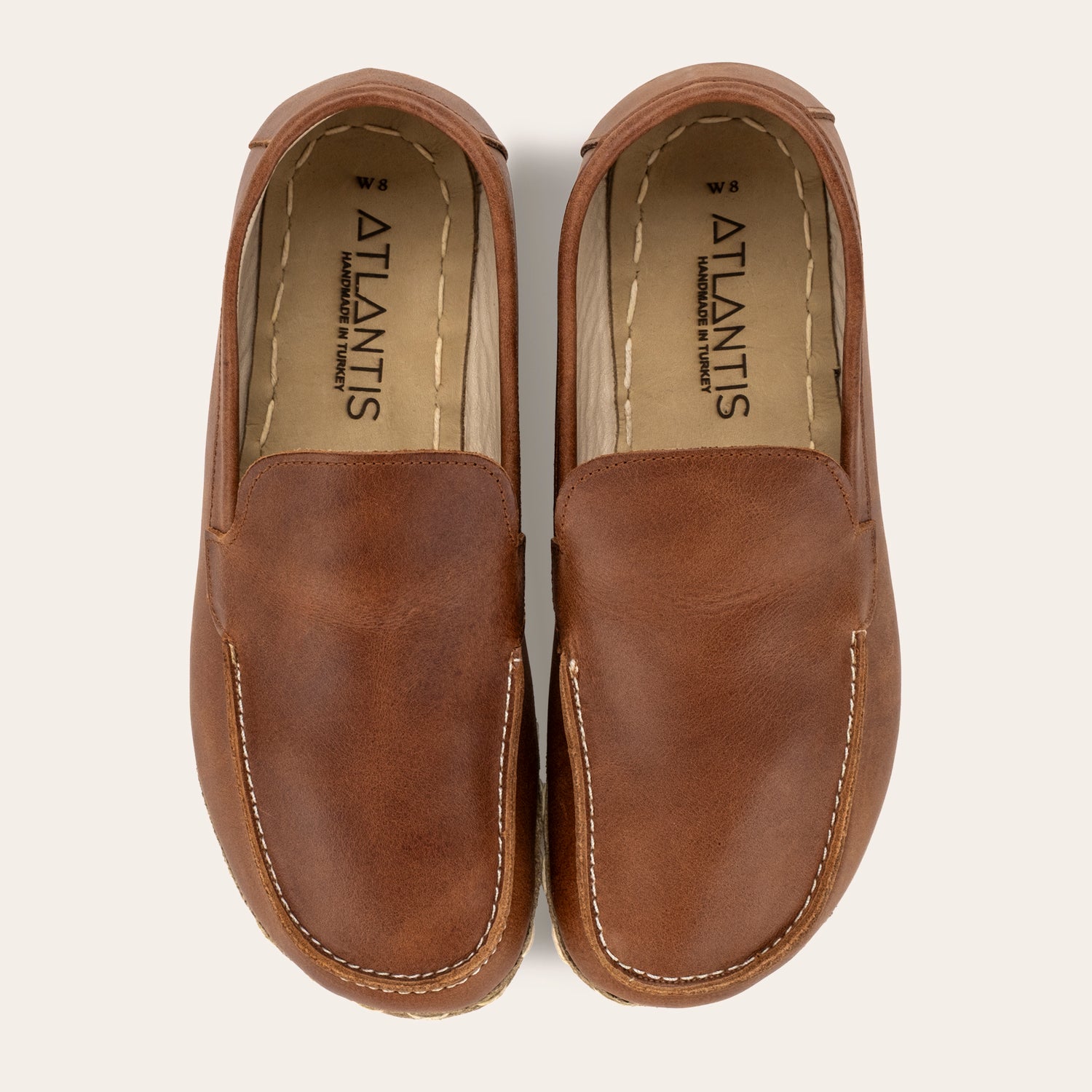 Men's Lion Brown Moccasins - Atlantis Handmade Shoes -