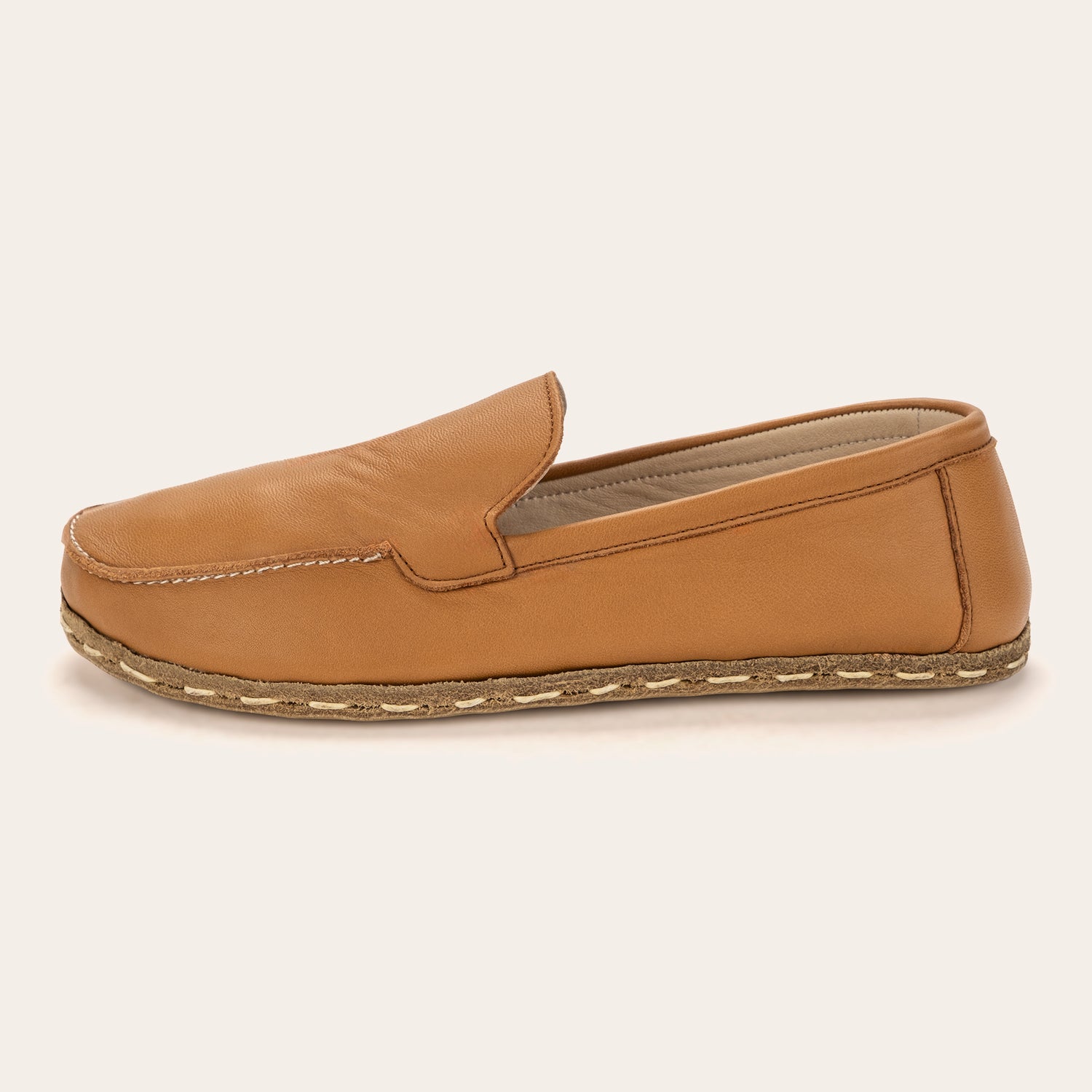 Men's Coconut Brown Moccasins - Atlantis Handmade Shoes -