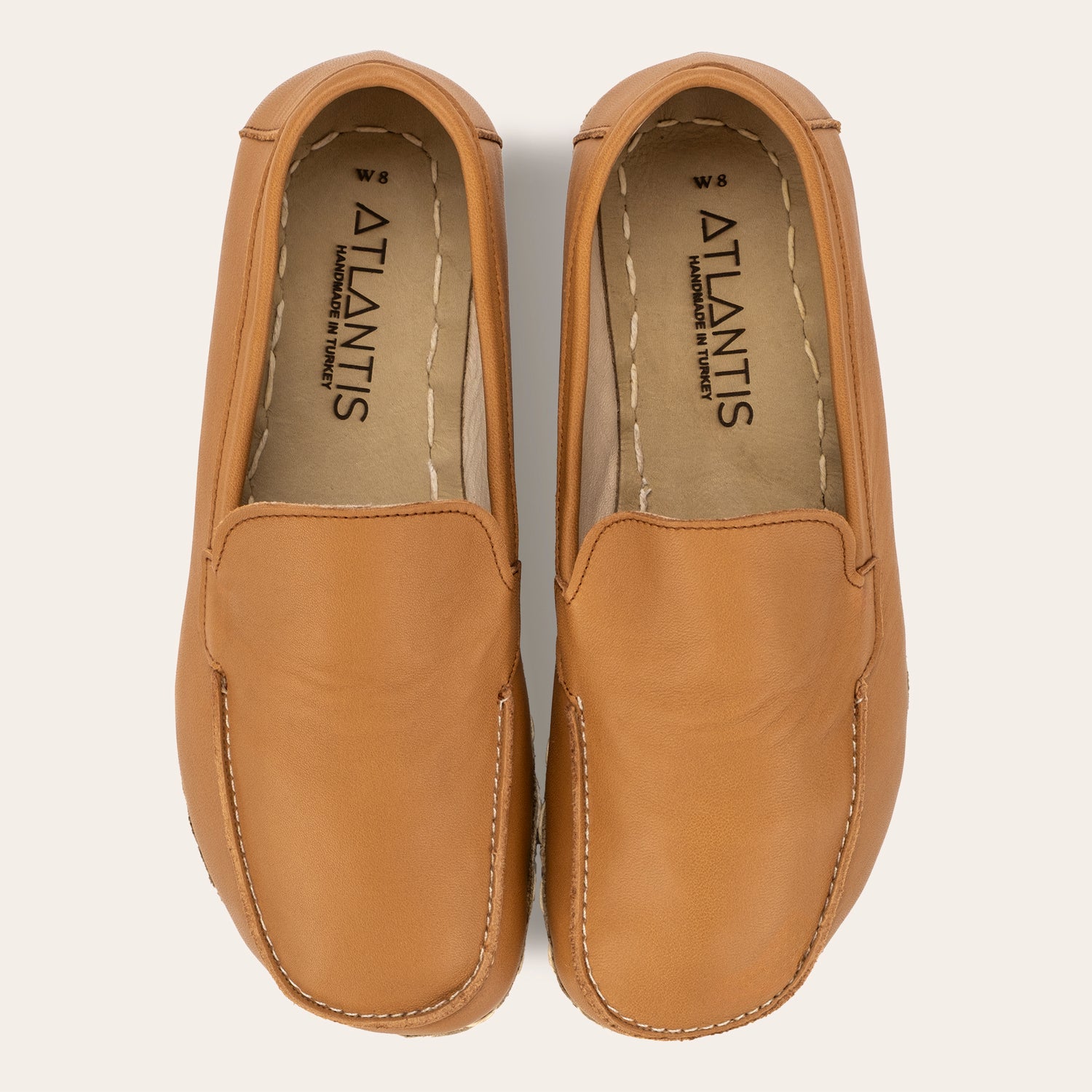 Men's Coconut Brown Moccasins - Atlantis Handmade Shoes -