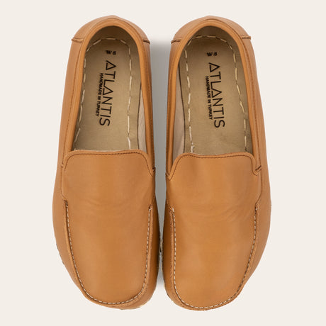 Men's Coconut Brown Moccasins - Atlantis Handmade Shoes -