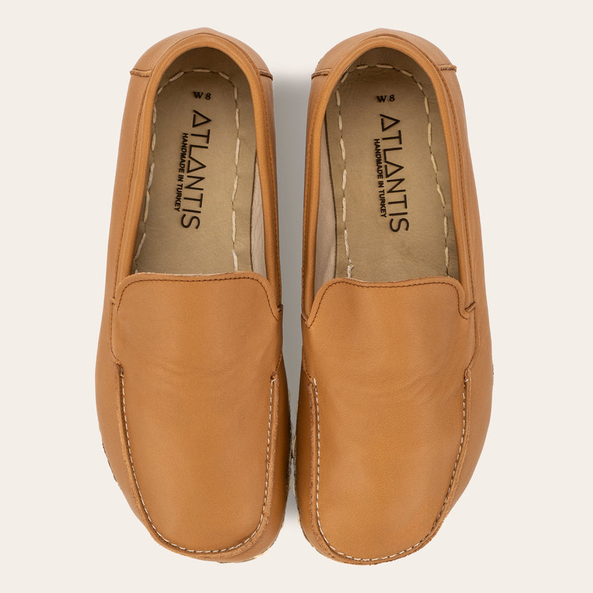 Men's Coconut Brown Moccasins - Atlantis Handmade Shoes -