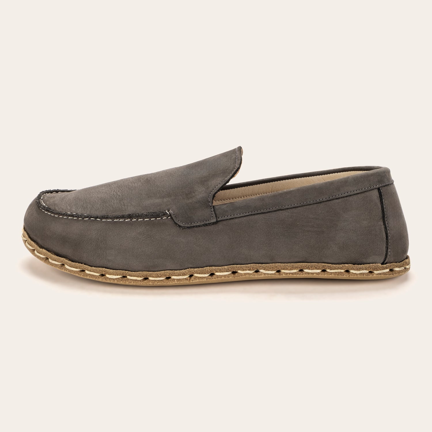 Men's Gray Moccasins - Atlantis Handmade Shoes -