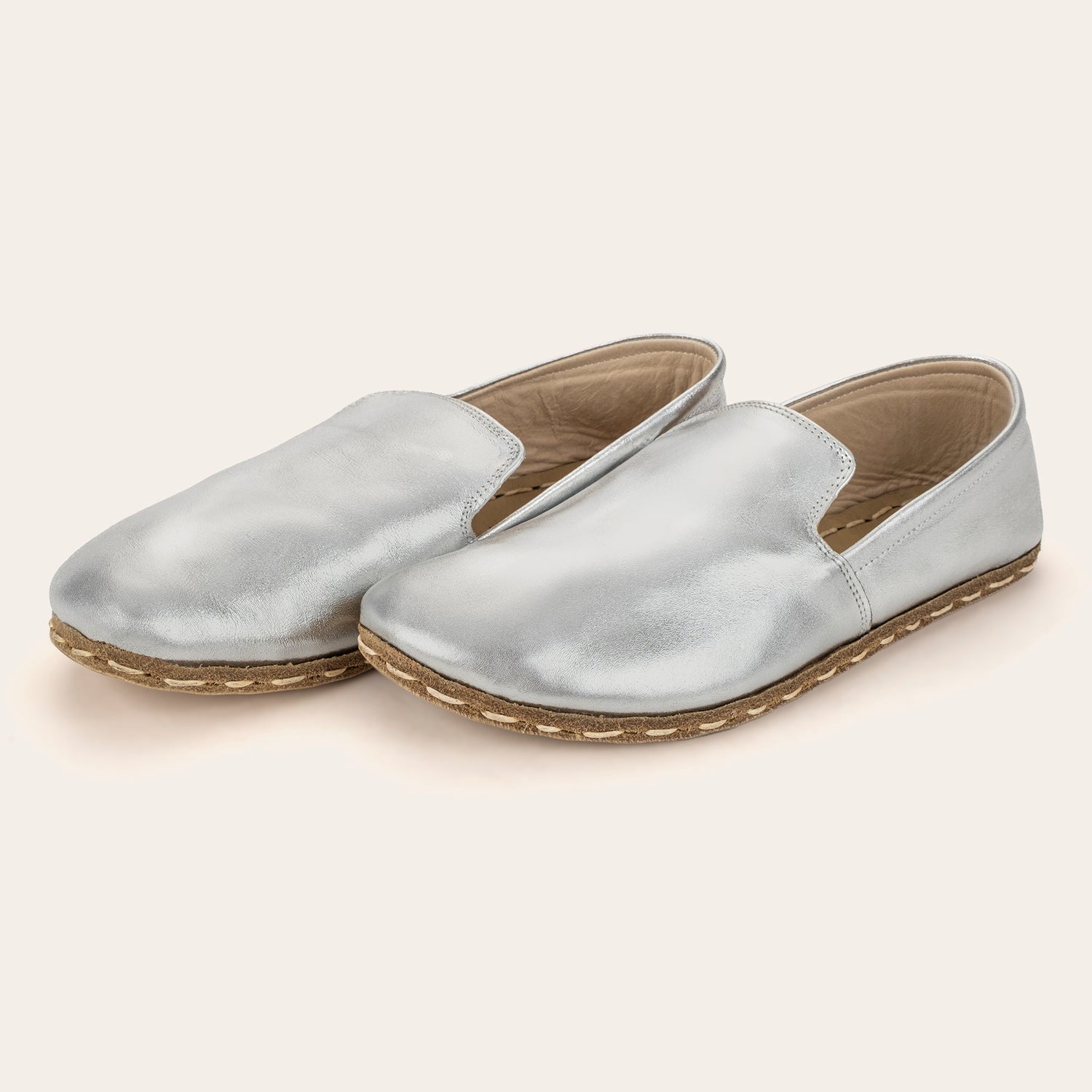 Women's Silver Minimalists - Atlantis Handmade Shoes -