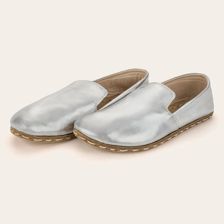 Women's Silver Minimalists - Atlantis Handmade Shoes -