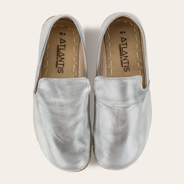 Women's Silver Minimalists - Atlantis Handmade Shoes -
