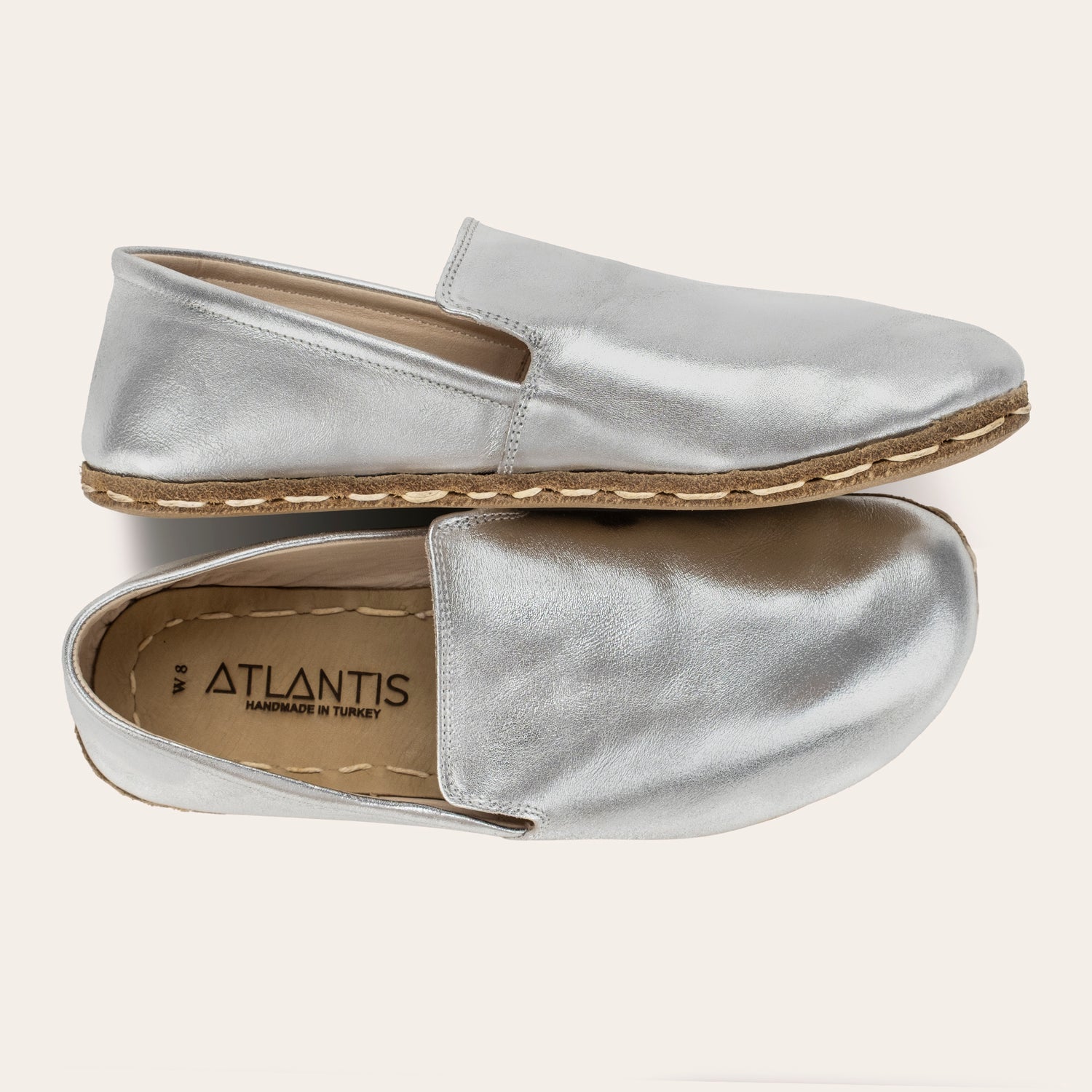 Women's Silver Minimalists - Atlantis Handmade Shoes -