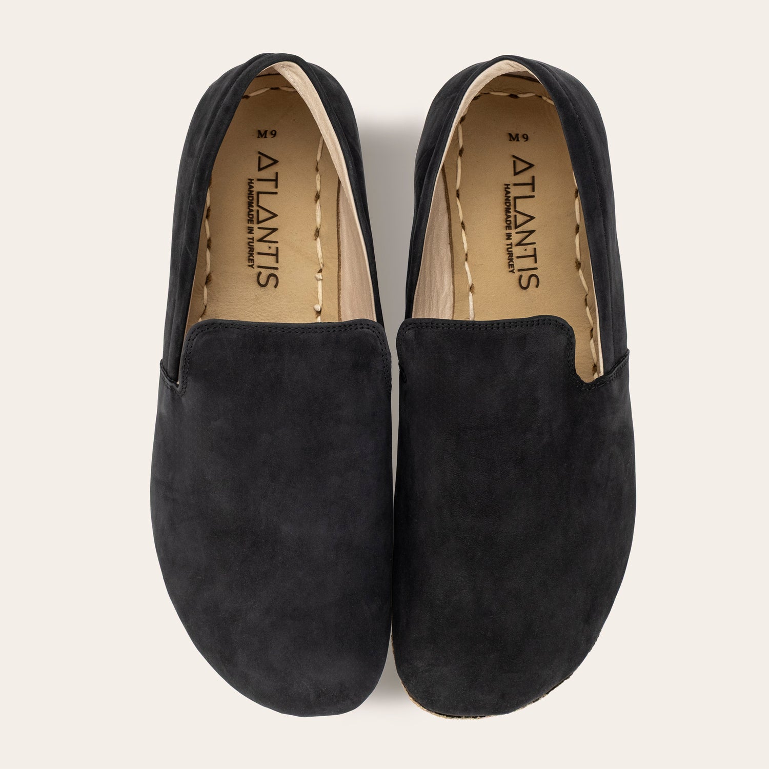 Men's Black Nubuck Minimalists - Atlantis Handmade Shoes -