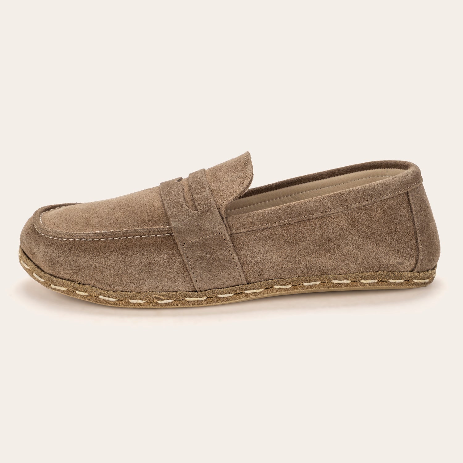 Men's Sand Penny Loafers - Atlantis Handmade Shoes -