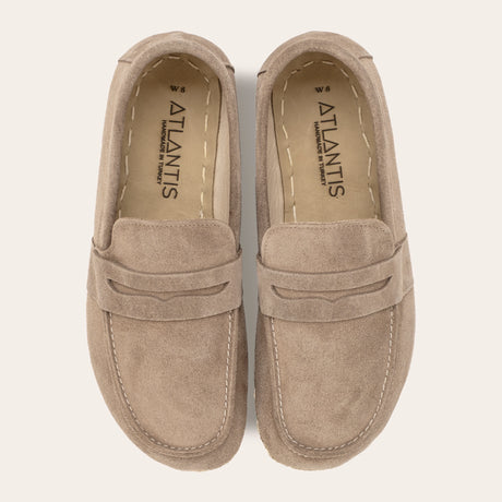 Men's Sand Penny Loafers - Atlantis Handmade Shoes -