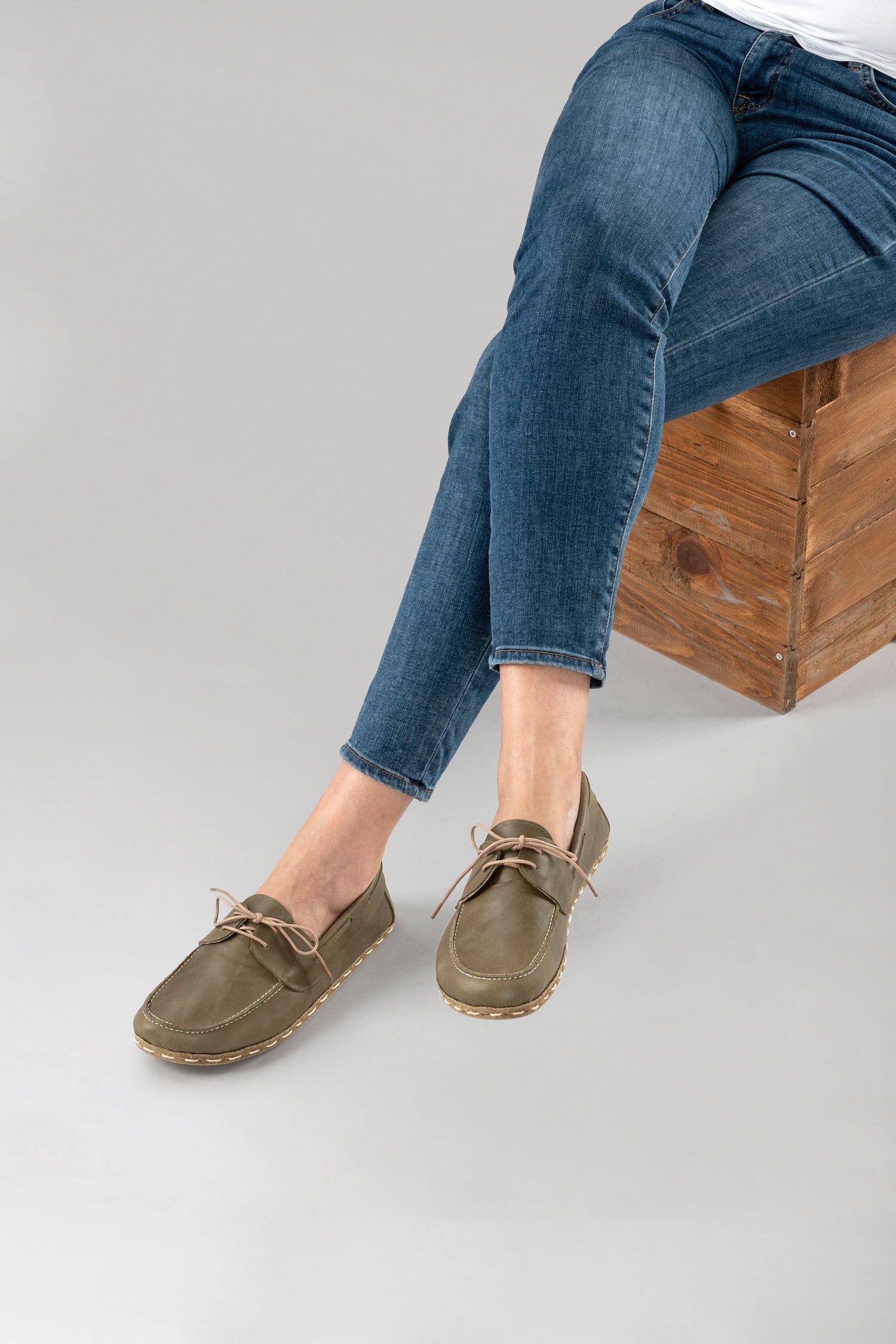 Men's Green Dock Shoes - Atlantis Handmade Shoes -