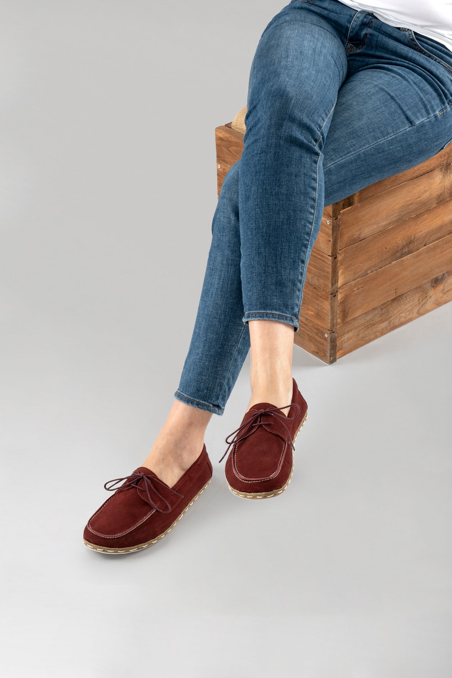 Men's Burgundy Dock Shoes - Atlantis Handmade Shoes -