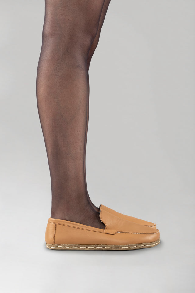 Men's Coconut Brown Moccasins - Atlantis Handmade Shoes -