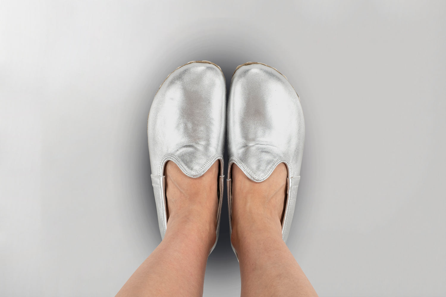Men's Silver Barefoots - Atlantis Handmade Shoes -
