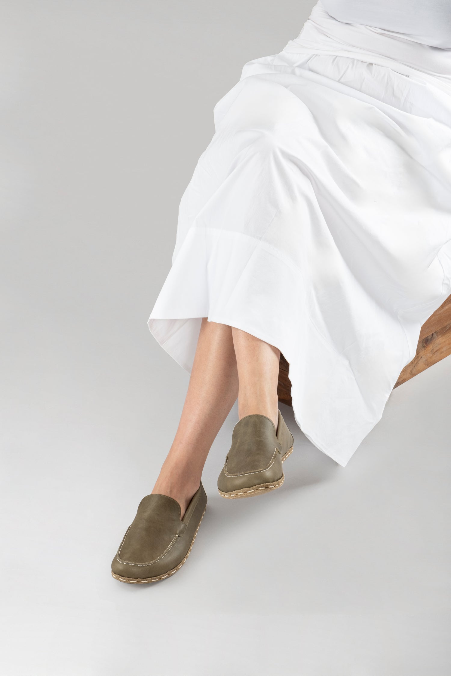 Women's Green Moccasins