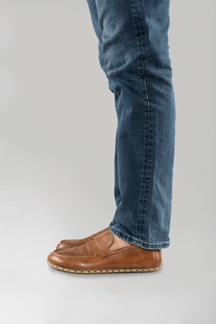 Men's Antique Brown Moccasins