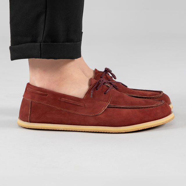 Burgunderrote Boat Shoes für Damen