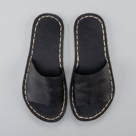 Black Barefoot Slide Sandals