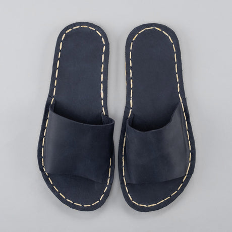 Blue Barefoot Slide Sandals