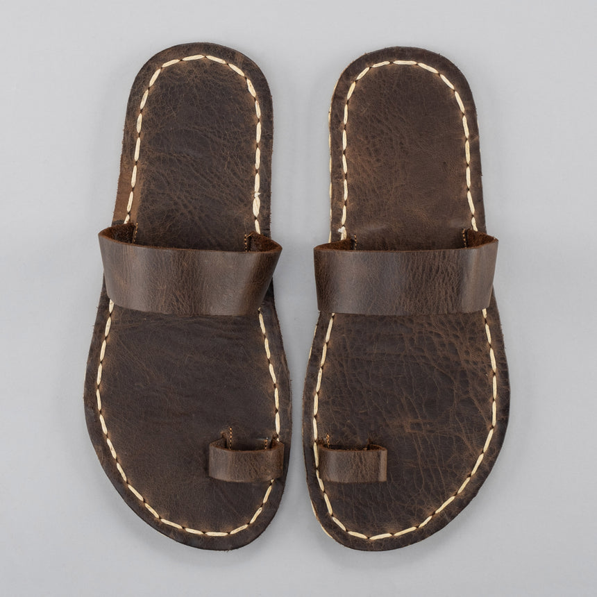 Clearance - Coffee Barefoot Thong Sandals