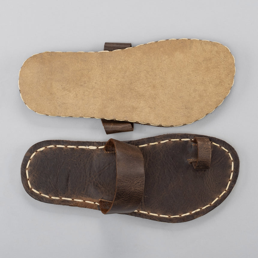 Clearance - Coffee Barefoot Thong Sandals