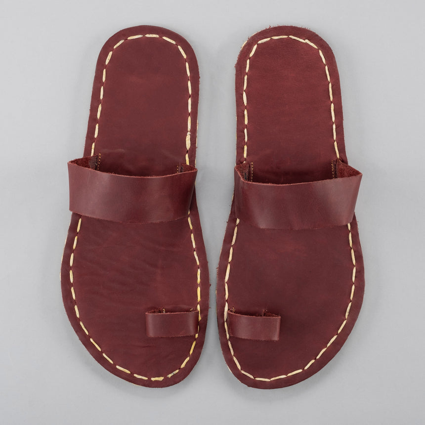 Rote Barfuß-Zehensandalen für Damen