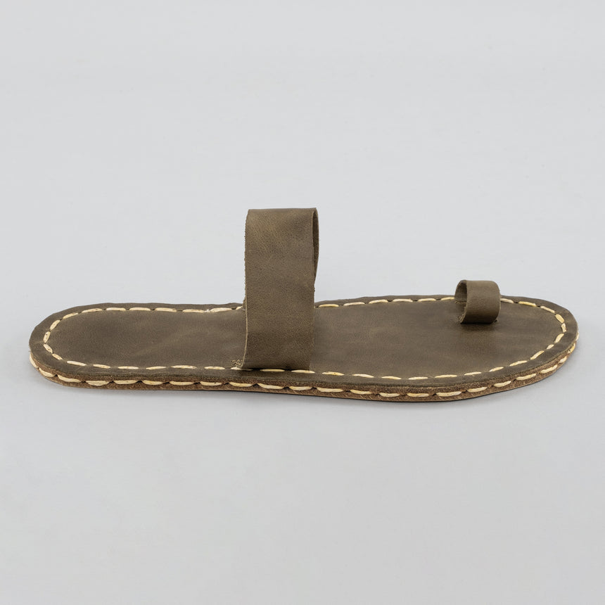 Grüne Barfuß-Zehensandalen für Damen