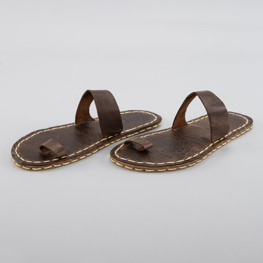 Clearance - Coffee Barefoot Thong Sandals