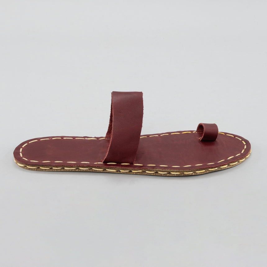 Rote Barfuß-Zehensandalen für Damen